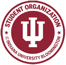 a graphic that says "student organization Indiana University Bloomington"